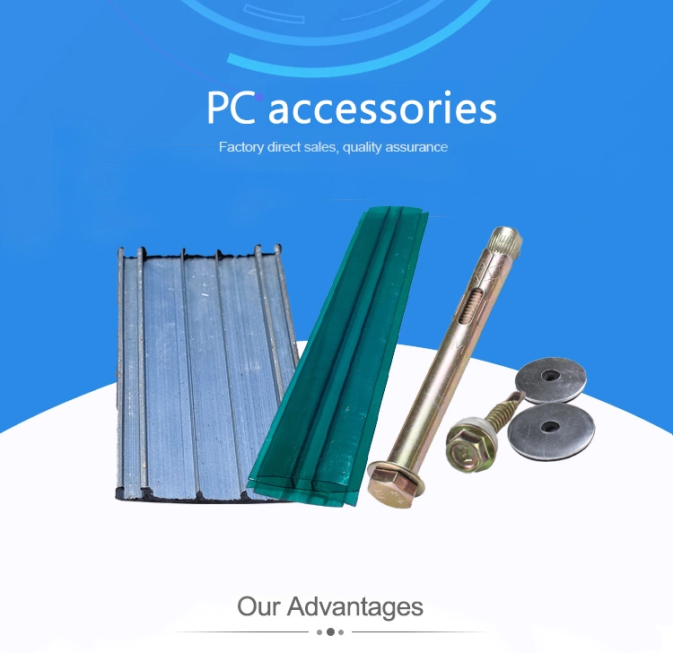 UV Protected Polycarbonate Accessories for Polycarbonate Plastic Roofing Sheet Installation